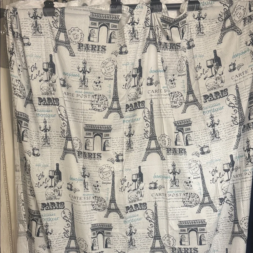 Paris Themed Shower Curtain